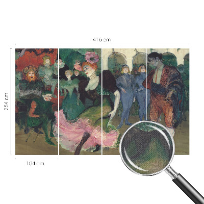 Peel and stick wall mural for bedroom with a ballroom dancing scene