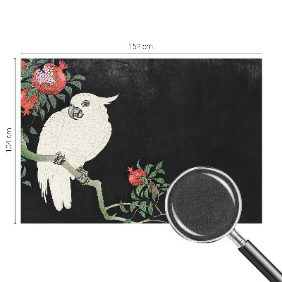 Peel and stick wall mural for living room Pomegranate parrot