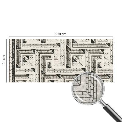 Peel and stick wall mural for kids' room Brick maze