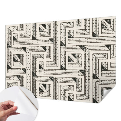 Peel and stick wall mural for kids' room Brick maze