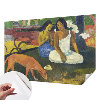 Peel and stick wall mural featuring an exotic scene