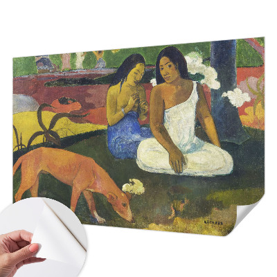 Peel and stick wall mural featuring an exotic scene