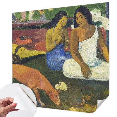 Peel and stick wall mural featuring an exotic scene