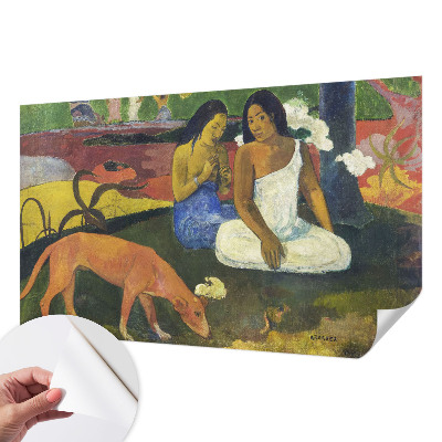 Peel and stick wall mural featuring an exotic scene