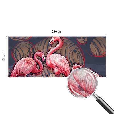 Children's wall mural Pink flamingos