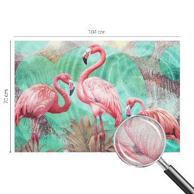 Nursery wall mural with an exotic birds design