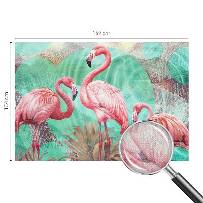 Nursery wall mural with an exotic birds design
