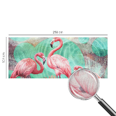 Nursery wall mural with an exotic birds design