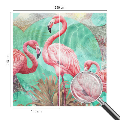 Nursery wall mural with an exotic birds design