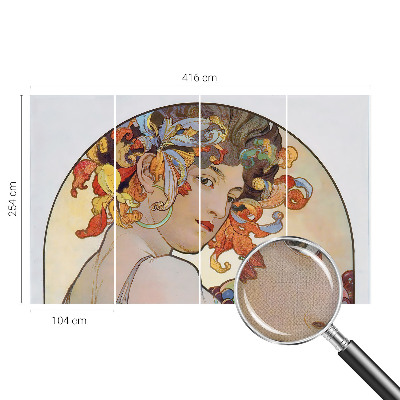 Baby room wall mural Colorful Art Nouveau