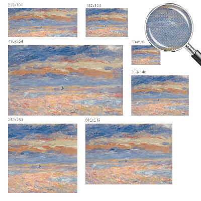 Stick-on wall mural featuring a seascape