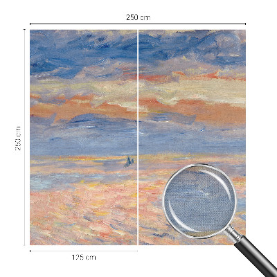 Stick-on wall mural featuring a seascape