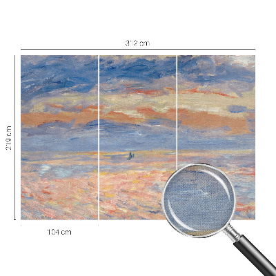 Stick-on wall mural featuring a seascape