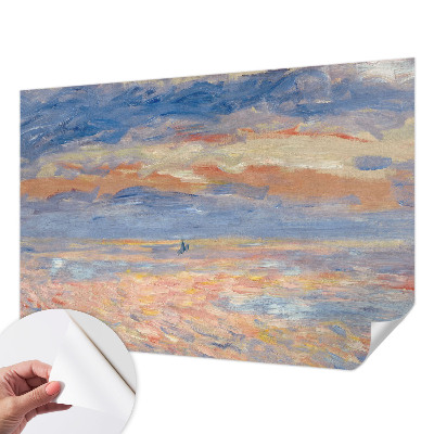 Stick-on wall mural featuring a seascape