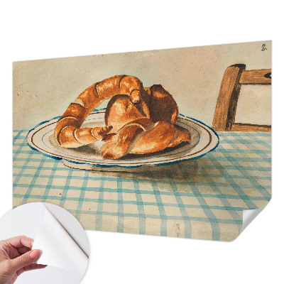 Self-adhesive photo wallpaper with a kitchen baked goods motif