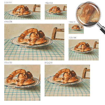 Self-adhesive photo wallpaper with a kitchen baked goods motif