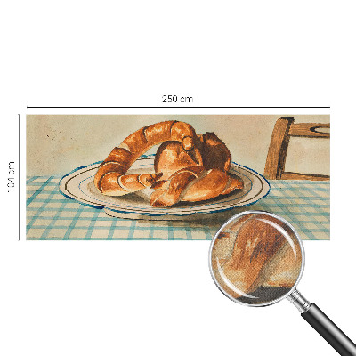 Self-adhesive photo wallpaper with a kitchen baked goods motif
