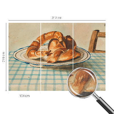 Self-adhesive photo wallpaper with a kitchen baked goods motif