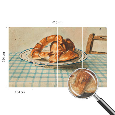 Self-adhesive photo wallpaper with a kitchen baked goods motif