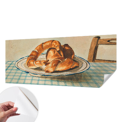 Self-adhesive photo wallpaper with a kitchen baked goods motif