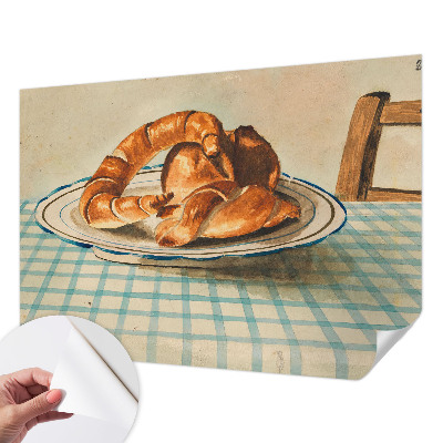 Self-adhesive photo wallpaper with a kitchen baked goods motif