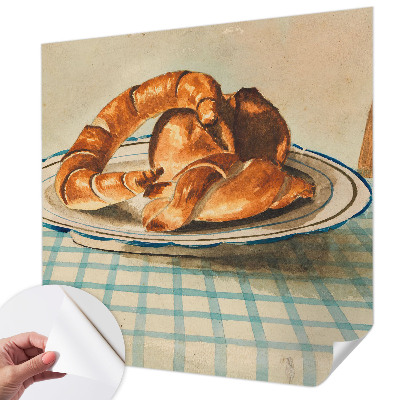 Self-adhesive photo wallpaper with a kitchen baked goods motif