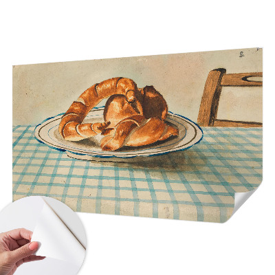 Self-adhesive photo wallpaper with a kitchen baked goods motif