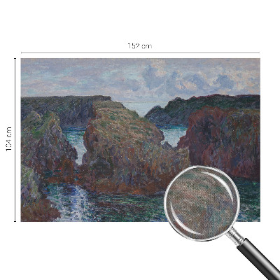 Self-adhesive wall mural with a rocky coast motif
