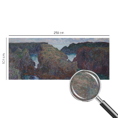 Self-adhesive wall mural with a rocky coast motif