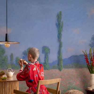 Removable wall mural wallpaper featuring a nature-inspired design