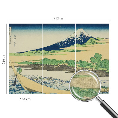 3D wall mural with a mountain panorama