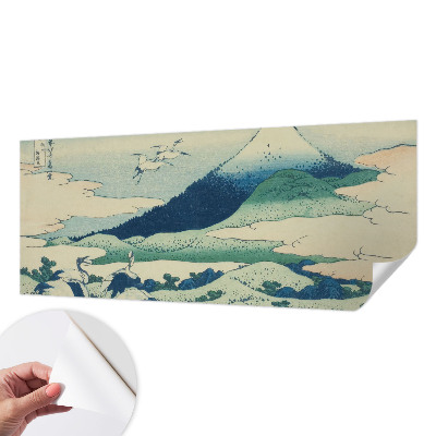 Peel and stick wall mural for bedroom Cranes and mountains