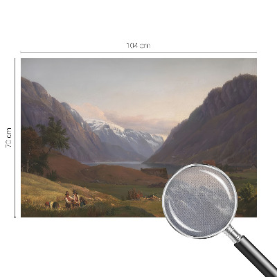 Peel and stick wall mural for living room Mountain panorama