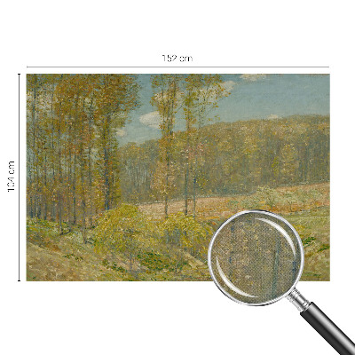Baby room wall mural with a forest landscape design