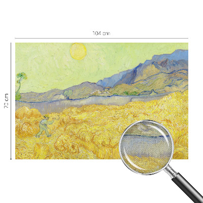 3D photo wallpaper mural featuring a wheat field scene
