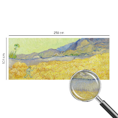 3D photo wallpaper mural featuring a wheat field scene