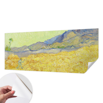 3D photo wallpaper mural featuring a wheat field scene