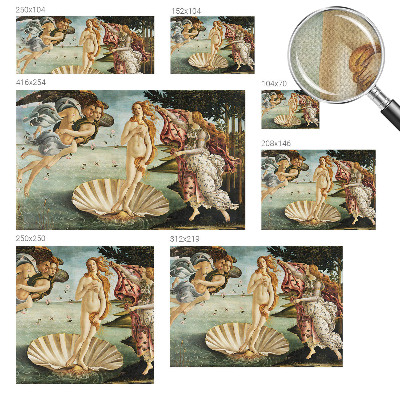 Children's wall mural featuring Sandro Botticelli's The Birth of Venus