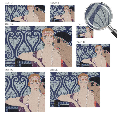 Peel and stick wall mural featuring an artistic depiction of a couple