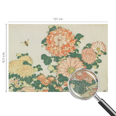 Peel and stick wall mural for living room Chrysanthemum flowers