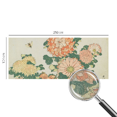 Peel and stick wall mural for living room Chrysanthemum flowers