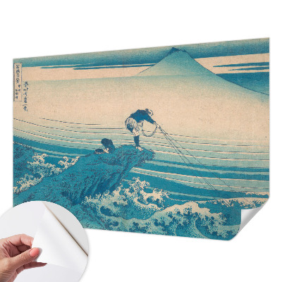 Peel and stick wall mural for bedroom with a sea scene