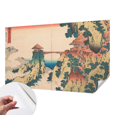 3D wall mural with a picturesque landscape design
