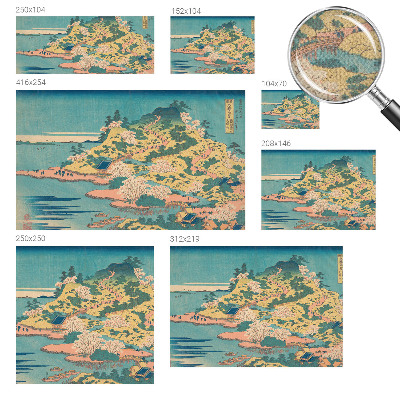 Peel and stick wall mural for kids' room featuring a Japanese landscape design