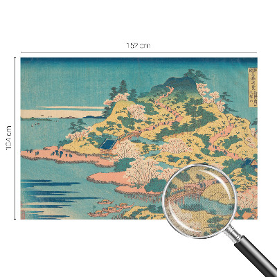 Peel and stick wall mural for kids' room featuring a Japanese landscape design