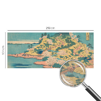 Peel and stick wall mural for kids' room Japanese landscape