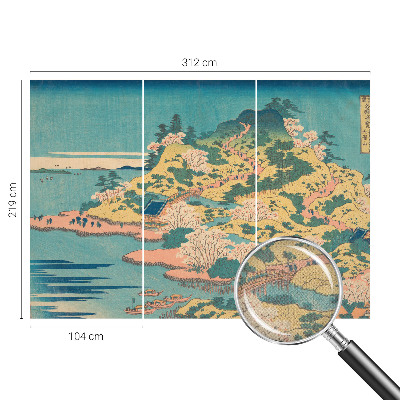 Peel and stick wall mural for kids' room Japanese landscape