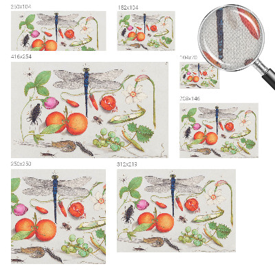 3D photo wallpaper mural with a nature illustration