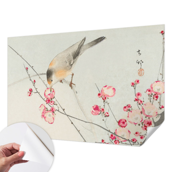 Peel and stick wall mural Flower bird