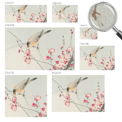 Peel and stick wall mural Flower bird